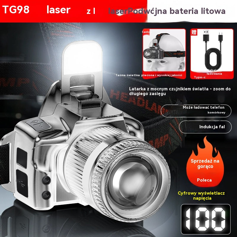 💡Φακός κεφαλής με ισχυρό αισθητήρα κίνησης 🔥 Επαναφορτιζόμενος με ζουμ – Έκπτωση 50% · Περιορισμένη προσφορά