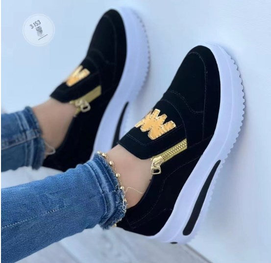 🔥【Reducere 50%】【35–43】2025 Pantofi casual pentru femei cu fermoar – talpă groasă, alegere confortabilă și la modă ✨💃
