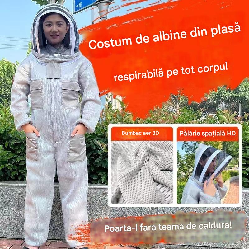 🐝 Mono protector contra abejas de malla de algodón 3D – 🚚 Envío rápido + Garantía de calidad