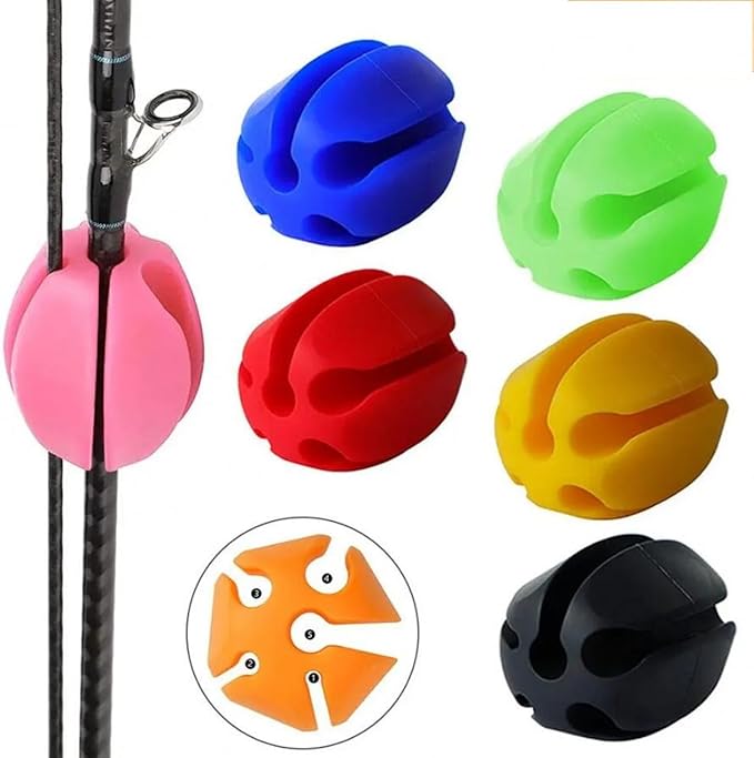 🎣🔥【10 bucăți】Suport reutilizabil pentru undiță – Cravată rotundă din plastic durabil ♻️【Ofertă Specială】Stoc limitat