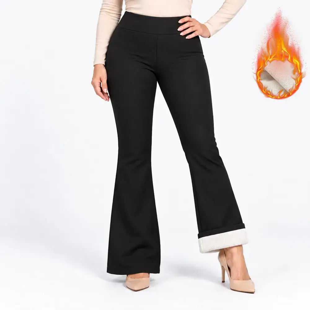 🔥【S-XXL】Ocieplane legginsy damskie flare na jesień i zimę – wysoki stan, ciepłe i rozszerzane nogawki