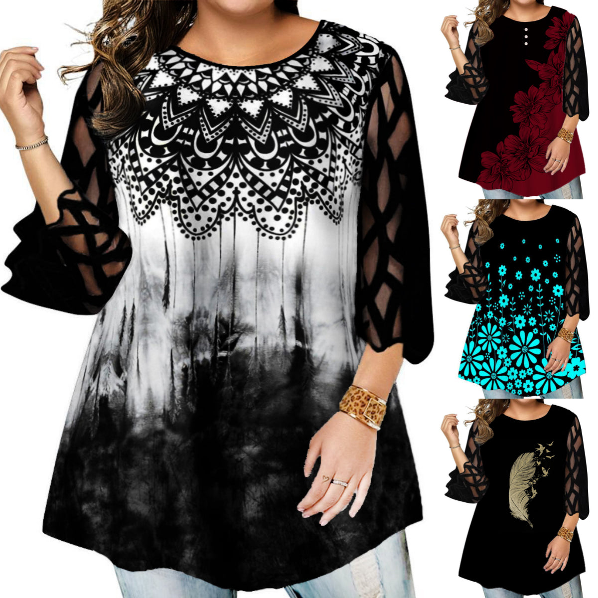 🔥🔥【Zľava 50%】😍【L-6XL】✨Nové dámske tričko z bavlny a ľanu