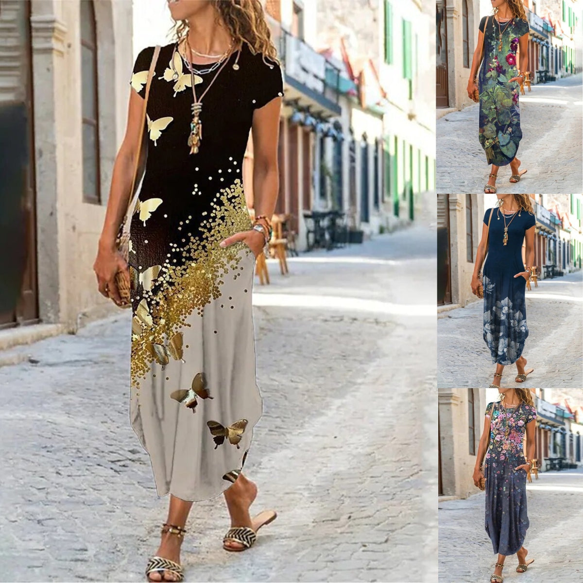 🌞👗【S-3XL】Fustă lungă de vară cu imprimeu 🌸 din bumbac Tencel – moale, texturată și confortabilă 💖✨