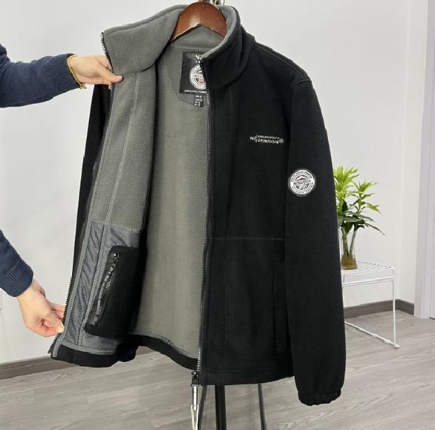 🔥【XS-3XL】Teplá pánska jesenná & zimná bunda z hrubého zamatového fleecu · Pohodlná voľná móda