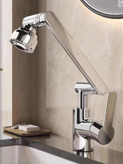 🚰 Robinet rotativ 1080° cu braț mecanic 🔄|Pentru baie & bucătărie 🛁🍽️|Durabil și ușor de instalat 🛠️💎