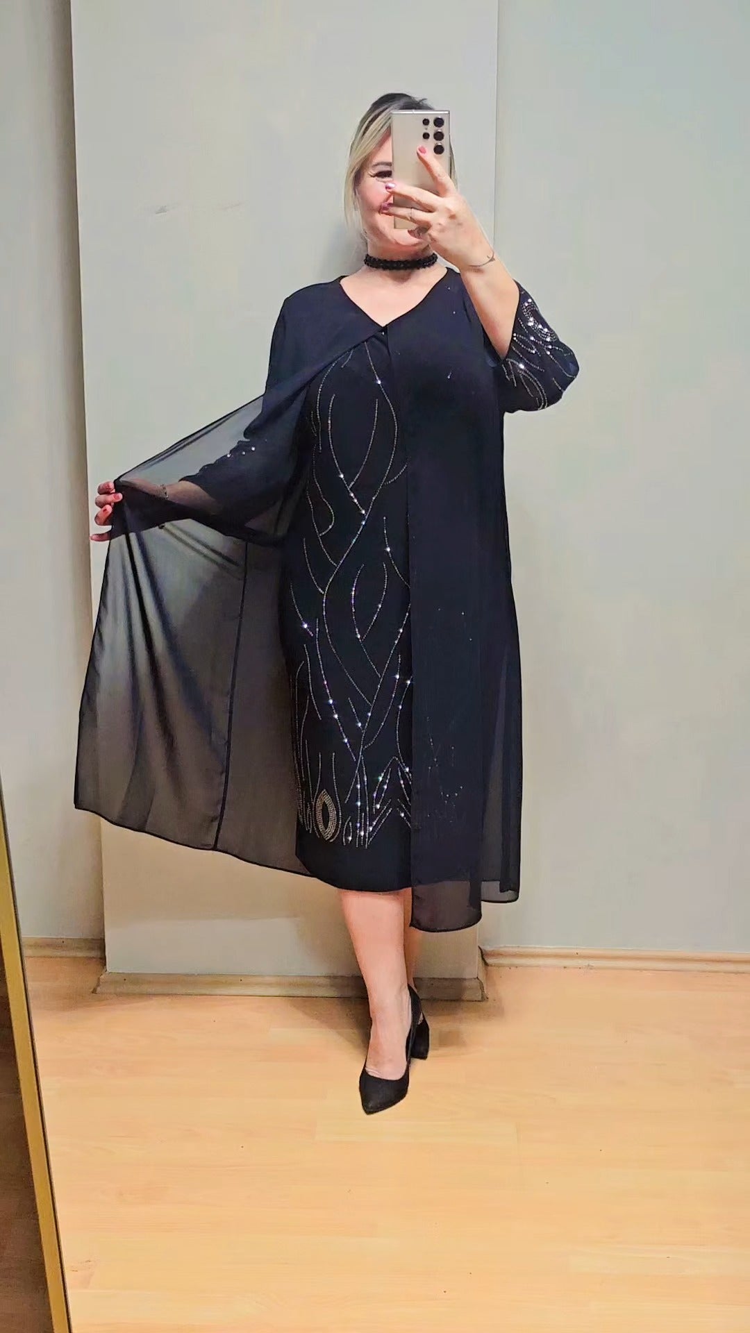 š„ Oferta por tiempo limitado ćS-5XLćšVestido midi elegante y a la moda con mangas de tul