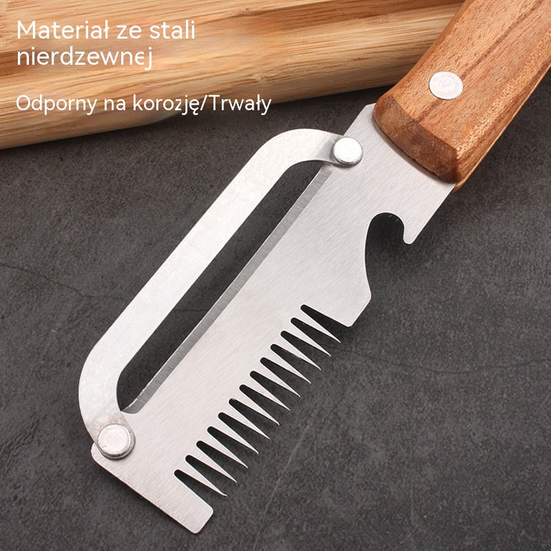 ✨Kup 1, a 1 dostaniesz gratis (2 produkty) 🧅🔪 Wielofunkcyjny obierak kuchenny 3 w 1: obiera, kroi i otwiera butelki