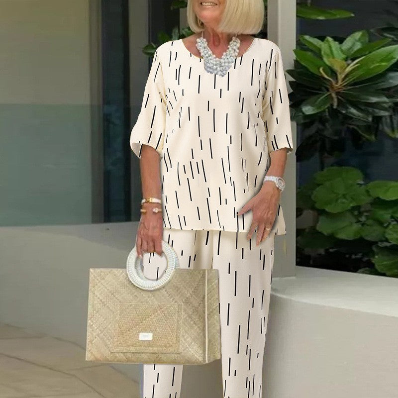 🔥【Top + Pantaloni】【40-110kg】✨ Set damă 2 piese 2025 Primăvară-vară 🌸 croială lejeră 👗 Modă confortabilă și modernă