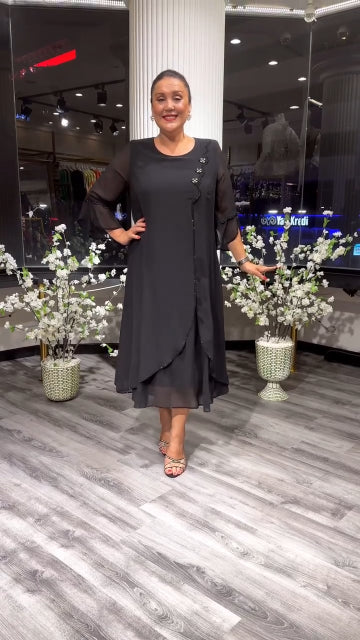 【S-5XL】❤️Rochii elegante din șifon 2025 ✨ Calitate superioară 👗 Lejere și stilate pentru vară 🌸