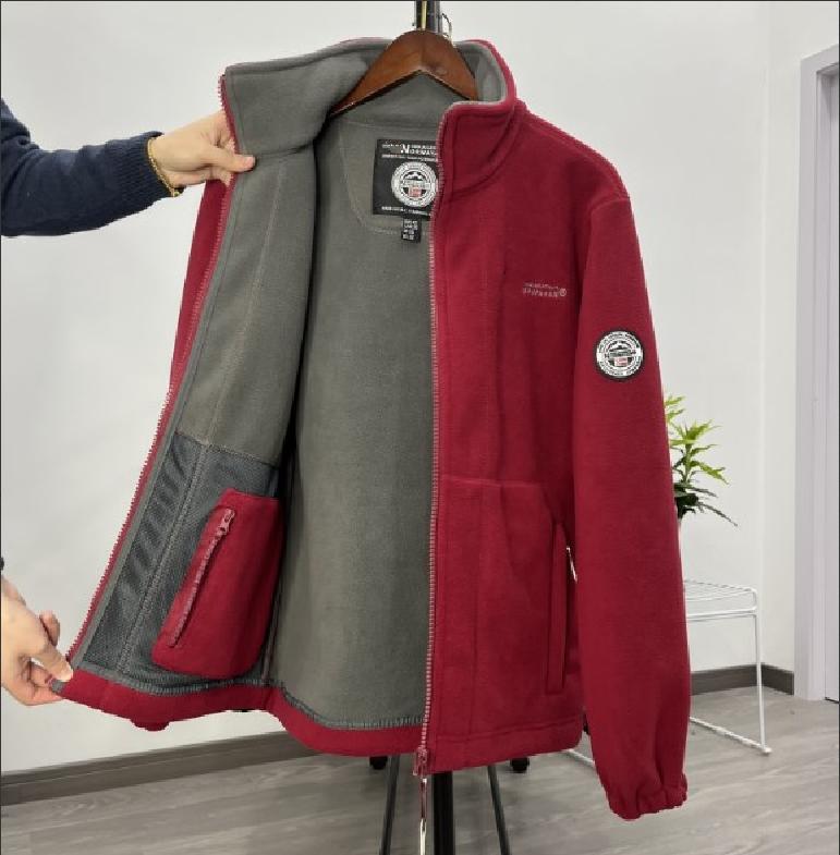 🔥【XS-3XL】Teplá pánska jesenná & zimná bunda z hrubého zamatového fleecu · Pohodlná voľná móda