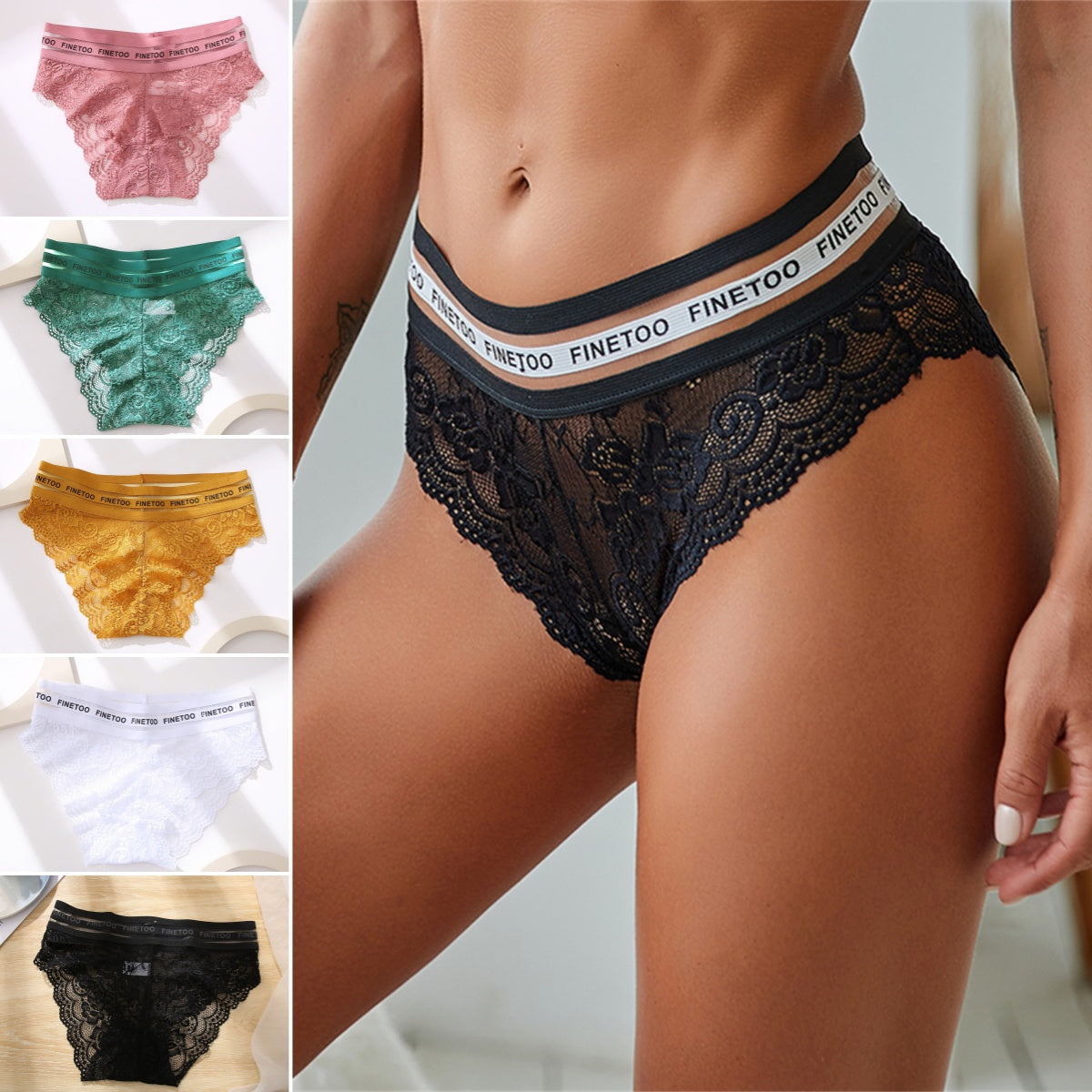 š„ćSet 5 bucÄČićšChiloČi sexy din dantelÄ ā EleganČi, comozi Či feminini š