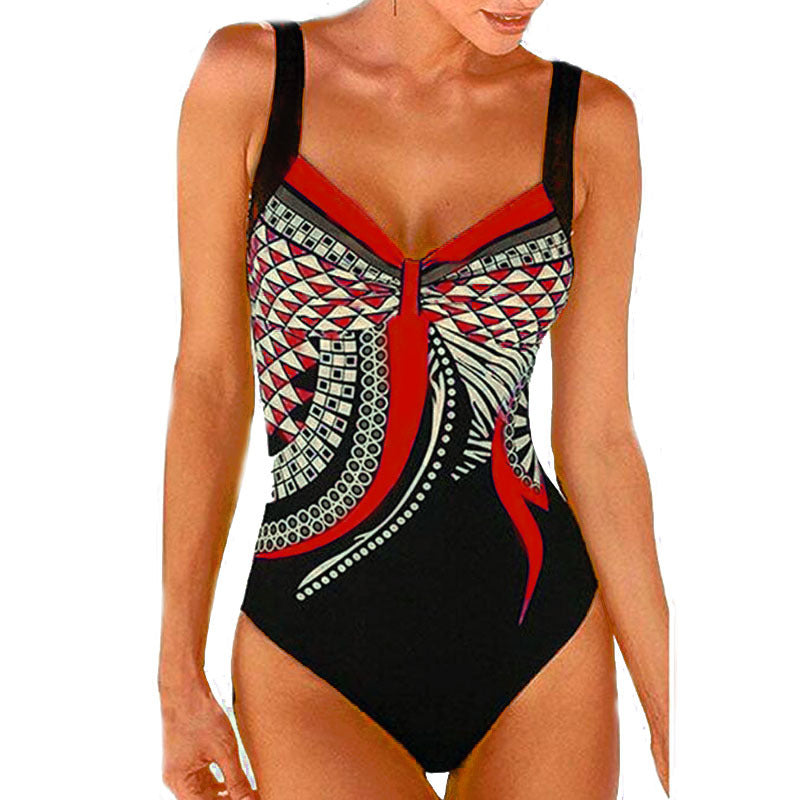 🌟2025 Nouă Colecție Vintage Costum de baie dintr-o bucată cu imprimeu unic 🏖️ Elegant și confortabil pentru vară 🌞