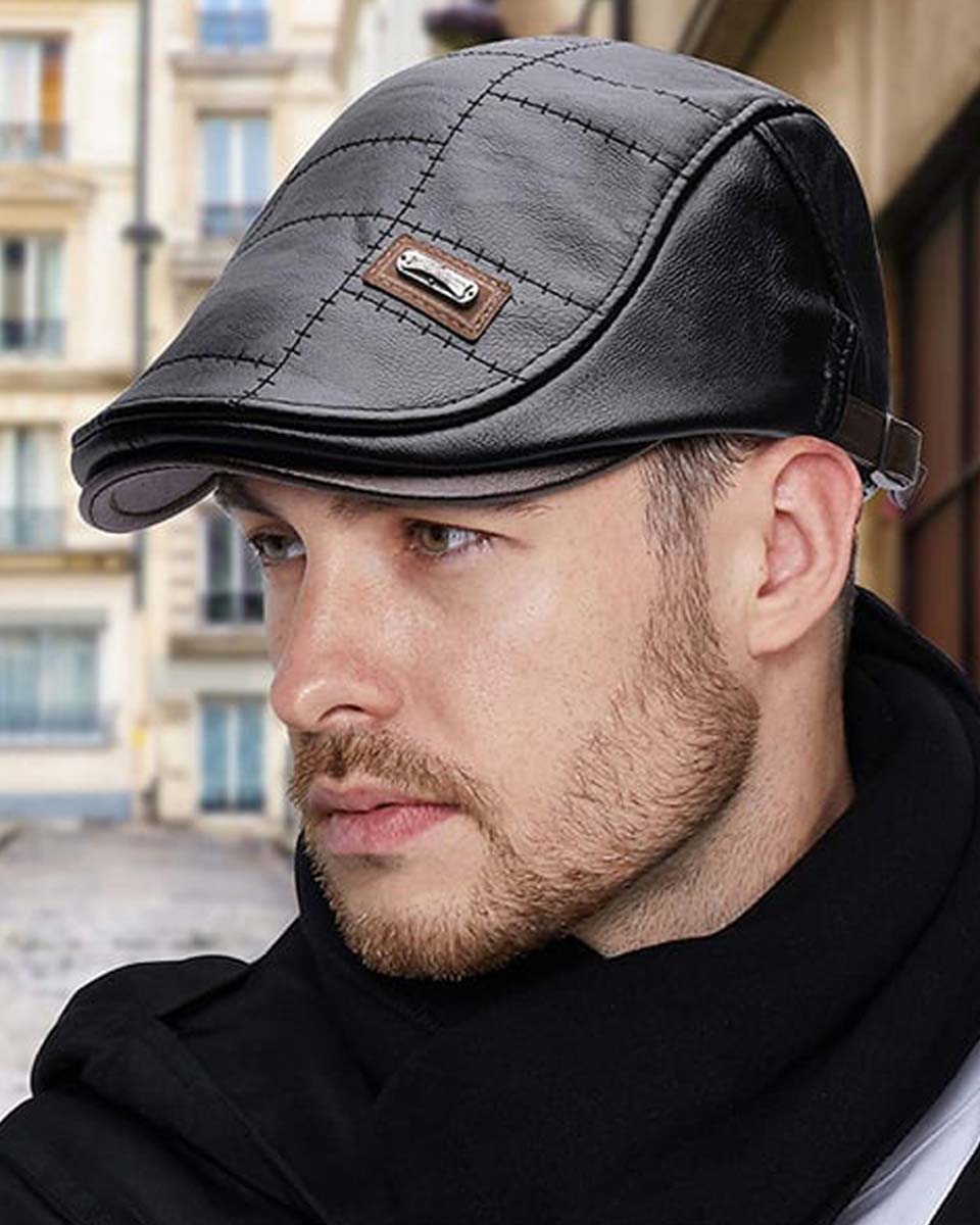 🔥【Αγοράστε 1 Πάρτε 1🧢】Δερμάτινος μπερές υψηλής ποιότητας σε vintage στυλ