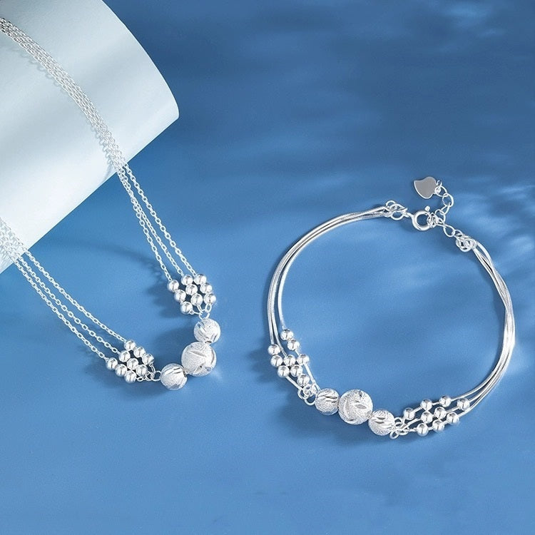 🔥【Compra uno, llévate otro gratis】🔥✨Collar ligero y lujoso + pulsera de cuentas de la suerte