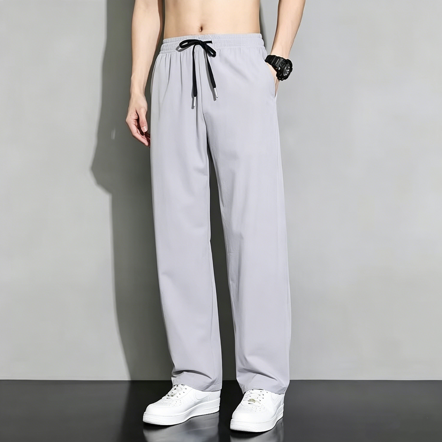 đă50-120 kgăMÄskie letnie spodnie casual z chĆodnego materiaĆu â luĆșny fason, prosty krĂłj i wygoda