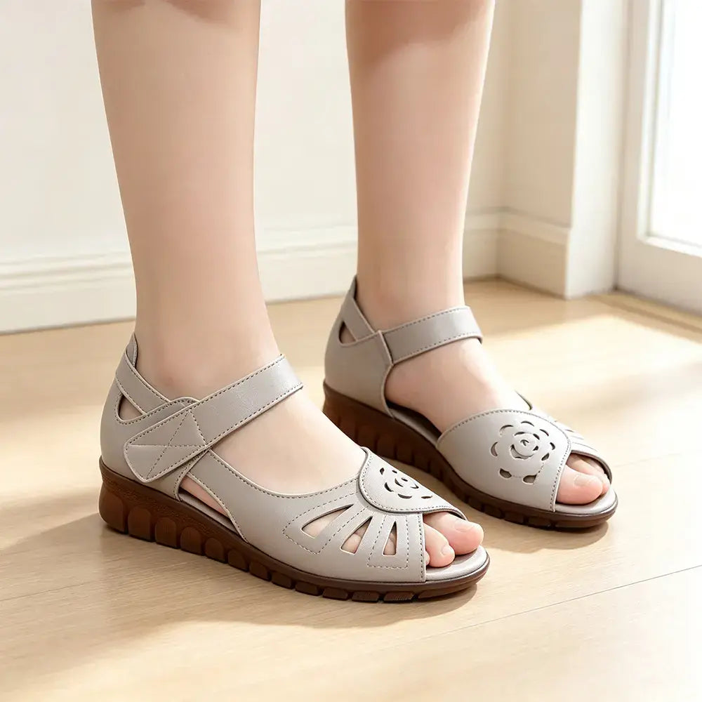 🔥【35-41】Nowy letni model – wygodne damskie sandały ze skóry naturalnej z miękką podeszwą.