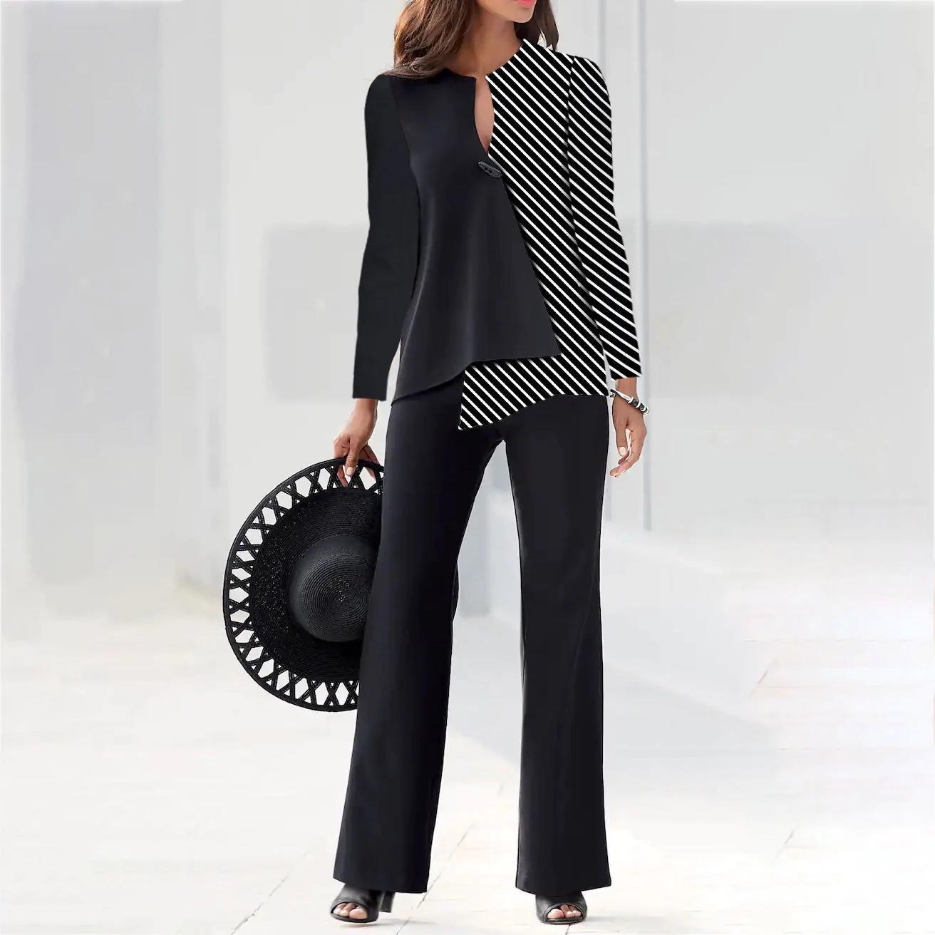 ✨🔥【S-3XL】🍂2025 Jesenski ležerni dvodijelni komplet · Majica + hlače · Udoban i moderan
