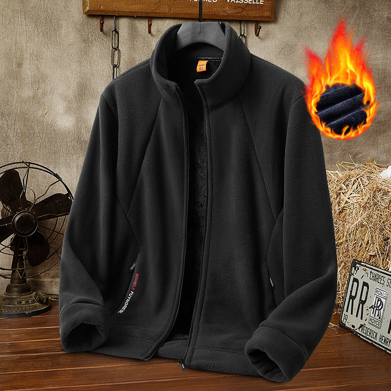 🔥【50% POPUST】 【M-5XL】 Moški debeli flisni jopič – na voljo v velikih velikostih, topel in udoben za jesen in zimo