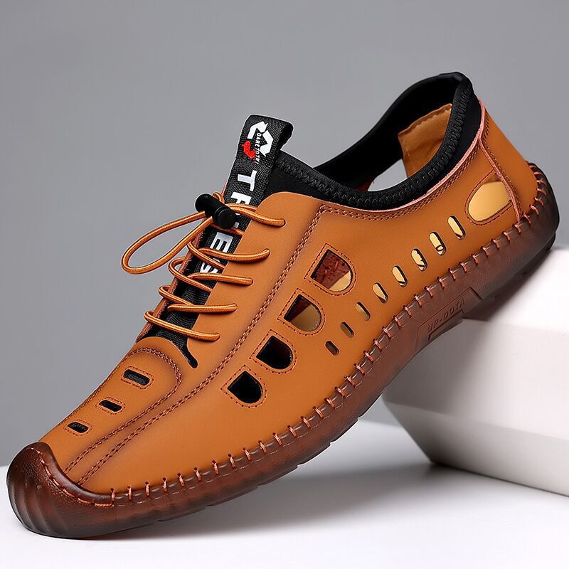 👞🔥【Лятна промоция】【35–45】Мъжки летни ежедневни обувки 2025 – перфорирани, дишащи и с мека подметка
