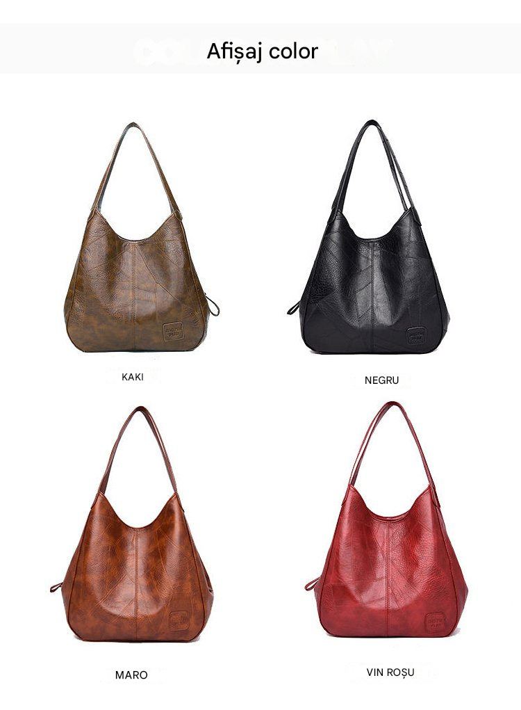 💖👜💖 【50% reducere🔥】Geantă de umăr din piele moale, nou stil, capacitate mare