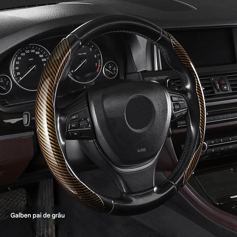 🔥🚗 【Vânzare fierbinte】✨【Ofertă limitată】Capac volan antiderapant din silicon fibră de carbon – Tip universal