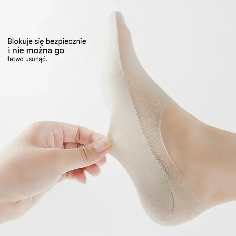 🧦【10 par za 99 zł】 Damskie ultracienkie, niskie, antypoślizgowe skarpetki typu stopki z silikonowymi wstawkami