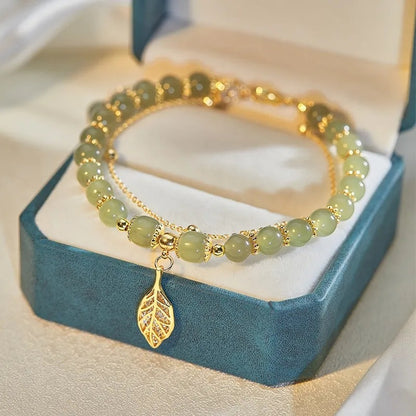 ✨【Kup jeden, dostaniesz jeden】【14-karatowe złoto · Jadeit Hetian】Nowa luksusowa bransoletka – Elegancja i wyjątkowa jakość