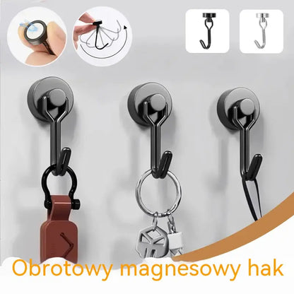 ⚓【10 sztuk】Metalowe haczyki magnetyczne – montaż bez wiercenia, maksymalne obciążenie do 18 kg