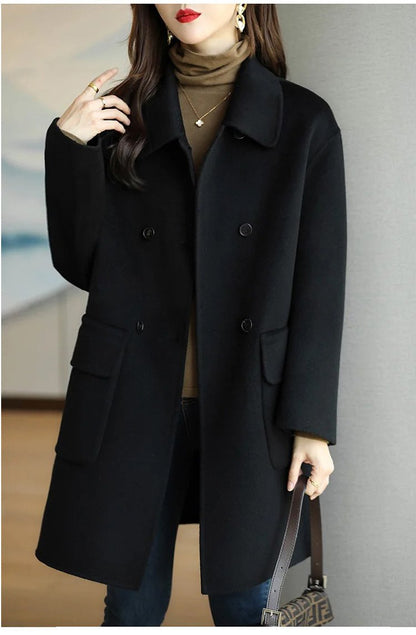 🔥Nueva chaqueta de cachemir de doble capa para otoño-invierno – Alta calidad