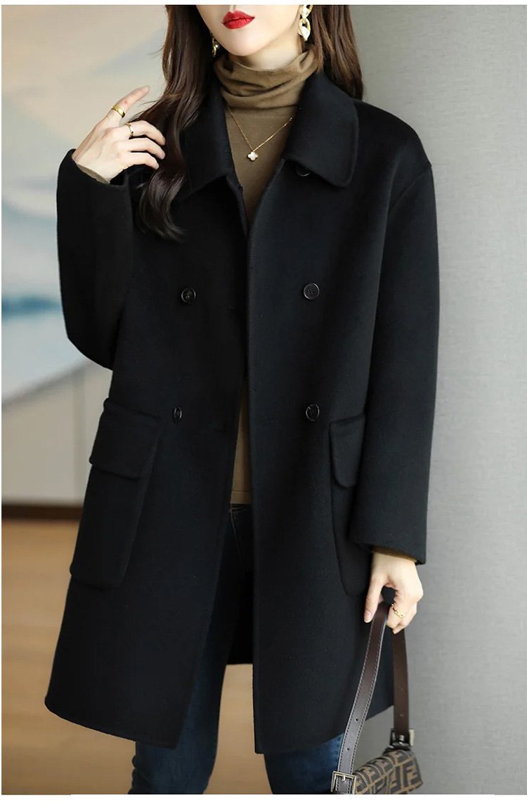 🔥【Ново есенно🔥】【M-2XL】Ново кашмирено яке с двоен слой за есен-зима – Високо качество