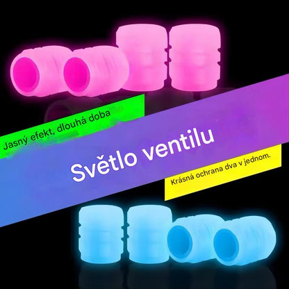 🔥Svítící krytky ventilků pro automobily, elektromobily, motocykly, jízdní kola, nákladní automobily a pneumatiky; super jasné reflexní krytky ventilků.