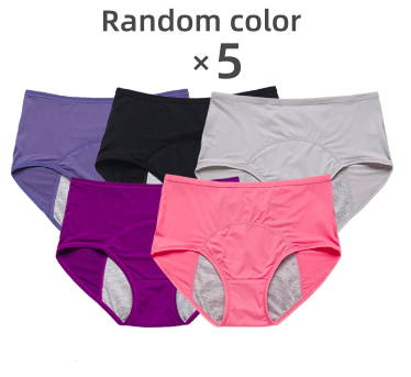 ✨【L–8XL】【5 piezas】Ropa interior protectora – 💕Ideal para días de menstruación, diseño especial para tallas grandes