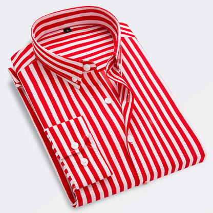 👕 【M-5XL】🔥 Biznesowa koszula w paski dla mężczyzn z długim rękawem 2026