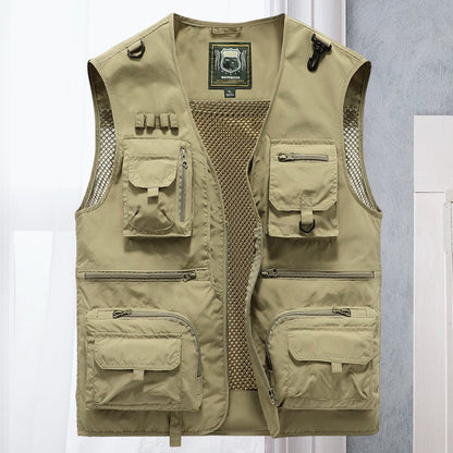 🌴🎣【S-5XL】2025 Nové tenké pracovní/rybářské vesty, prodyšné a odolné - unisex
