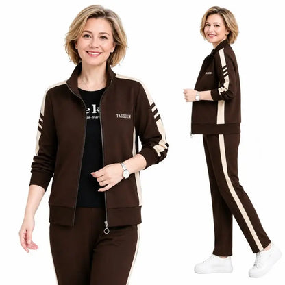 🔥【50% zniżki】🔥【M-5XL】【Kurtka + spodnie】😍 Nowy jesienny komplet sportowy casual, duże rozmiary