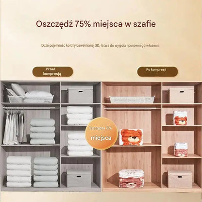 🧳【Zestaw 5 sztuk】💨 Duże worki próżniowe kompresyjne – bez pompki, szczelne, oszczędzają miejsce w domu i podróży ✈️