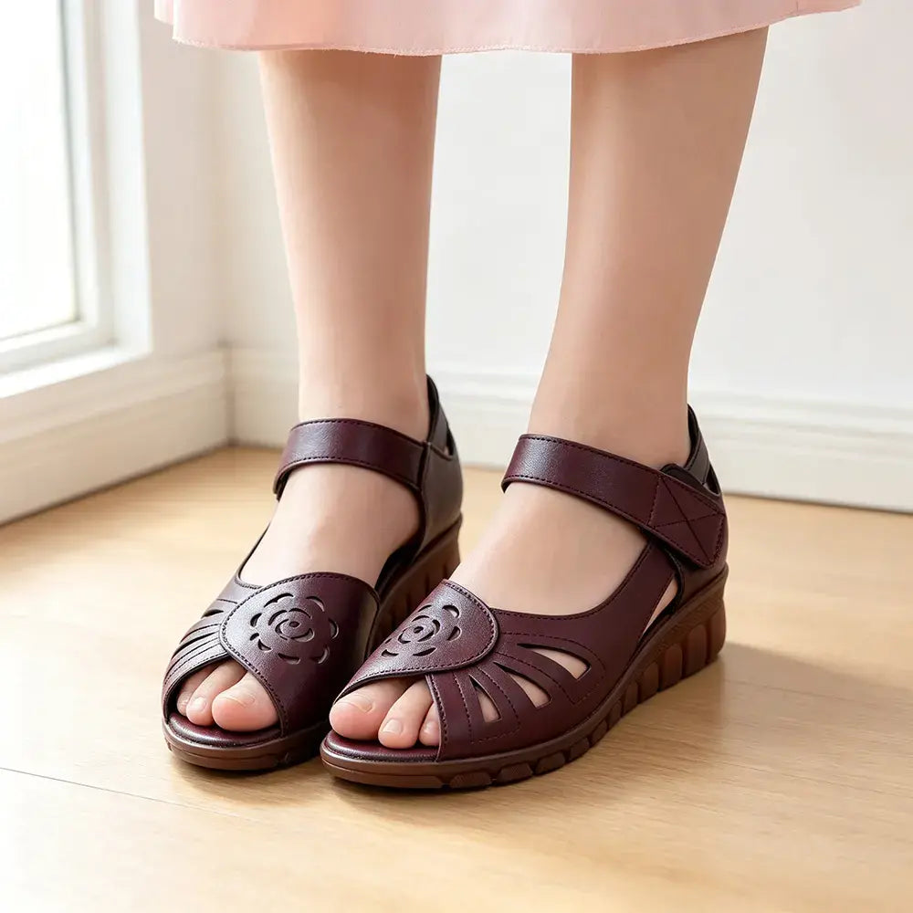 🔥【35-41】Nowy letni model – wygodne damskie sandały ze skóry naturalnej z miękką podeszwą.