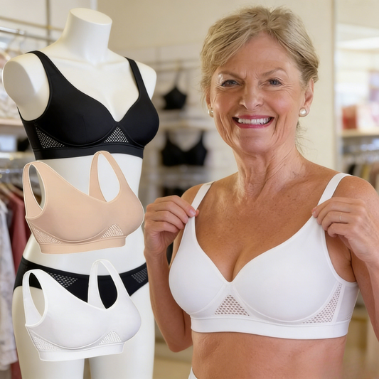 😍【Balenie 3 kusov】Bezšvová podprsenka pre plné veľkosti ❤️ Priedušná a chladivá 【40-120KG】