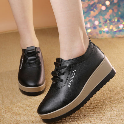 ✨【35-42】Damskie skórzane buty z grubą podeszwą, nowy jesienny trend w modzie