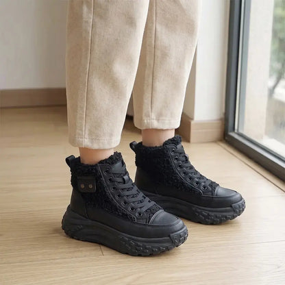 🔥【35-40】Nowe damskie buty zimowe 2026 – ocieplane, grube, krótkie botki, śniegowce, ciepłe, na wysokiej cholewce, typu dad shoes