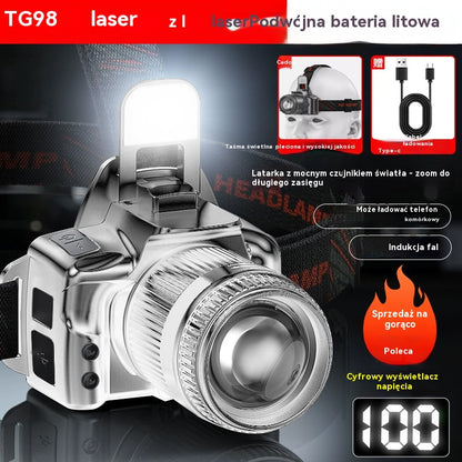 💡Φακός κεφαλής με ισχυρό αισθητήρα κίνησης 🔥 Επαναφορτιζόμενος με ζουμ – Έκπτωση 50% · Περιορισμένη προσφορά