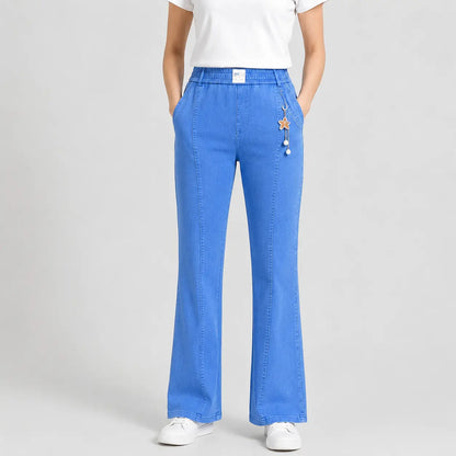👖【M-4XL】Damskie jeansy z wysokim stanem i stretchem – wygodne na co dzień