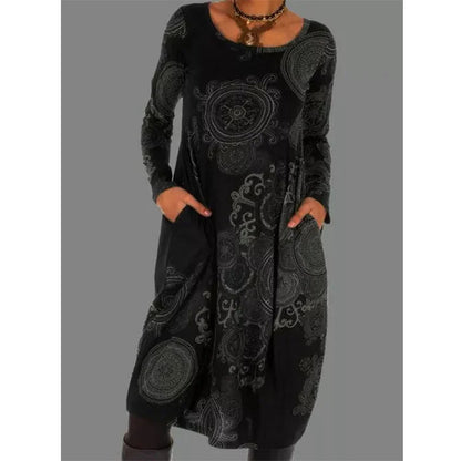 ✨🔥 【-50% sleva】【S–5XL】Nové podzimní a zimní šaty s 3D potiskem · Pohodlné, hřejivé a vhodné na každý den