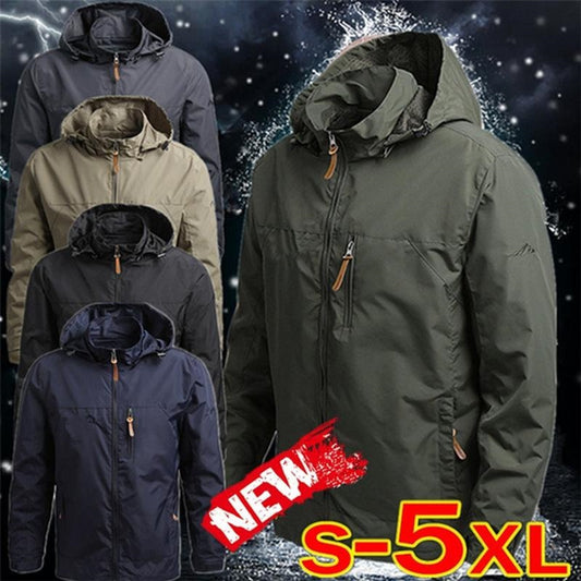 Zľava 50% v posledný deň 💥💥💥 Veľká veľkosť vonkajšia príležitostná vetrovka s kapucňou