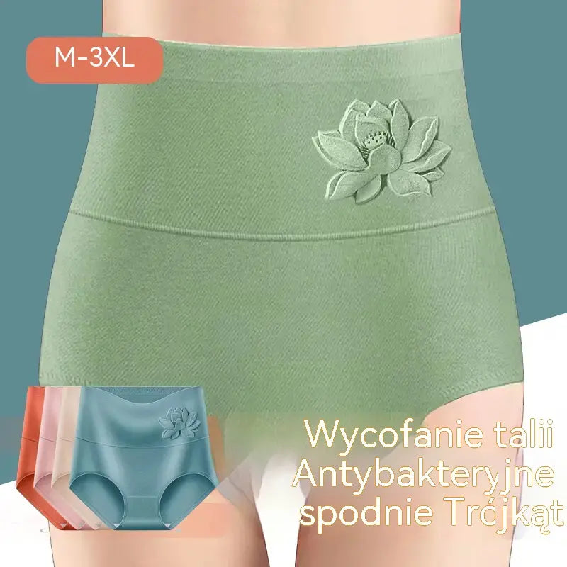 💥【M-3XL】Grafenowa bielizna z czystej bawełny o właściwościach antybakteryjnych – wysoki stan, modelujący brzuch i podkreślający pośladki
