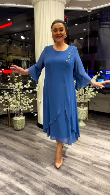 【S-5XL】❤️Rochii elegante din șifon 2025 ✨ Calitate superioară 👗 Lejere și stilate pentru vară 🌸