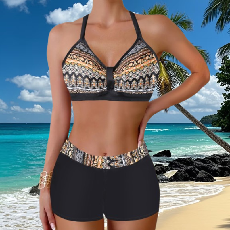 🏖️👙🌴 Kostium kąpielowy z nadrukiem na plażowy wypoczynek — szybkoschnący, wygodny i przewiewny ✨