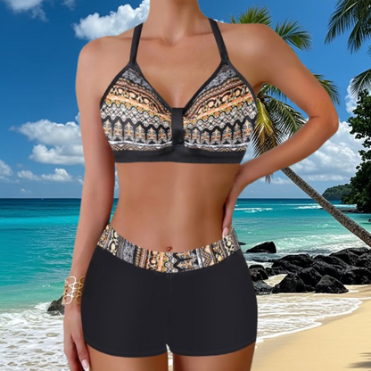 🏖️👙🌴 Kostium kąpielowy z nadrukiem na plażowy wypoczynek — szybkoschnący, wygodny i przewiewny ✨