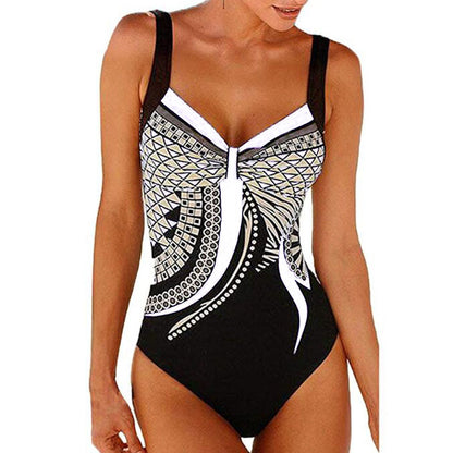 🌟2025 Nouă Colecție Vintage Costum de baie dintr-o bucată cu imprimeu unic 🏖️ Elegant și confortabil pentru vară 🌞