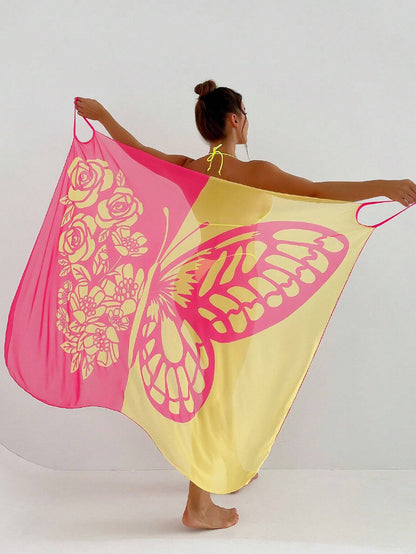 ✨ Novinka v akcii | Dámsky plážový šifónový prehoz s motýľmi 2026